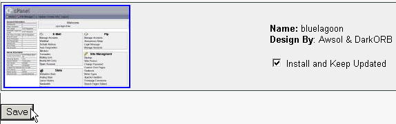 Adding a cPanel theme